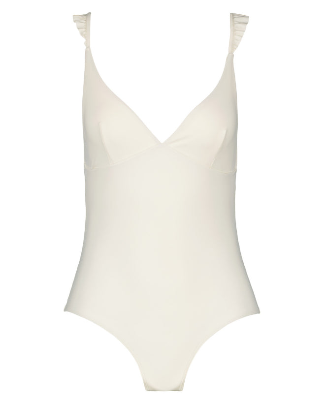 Sun protective swimsuit for women ALLEGRA in Vanilla by Canopea