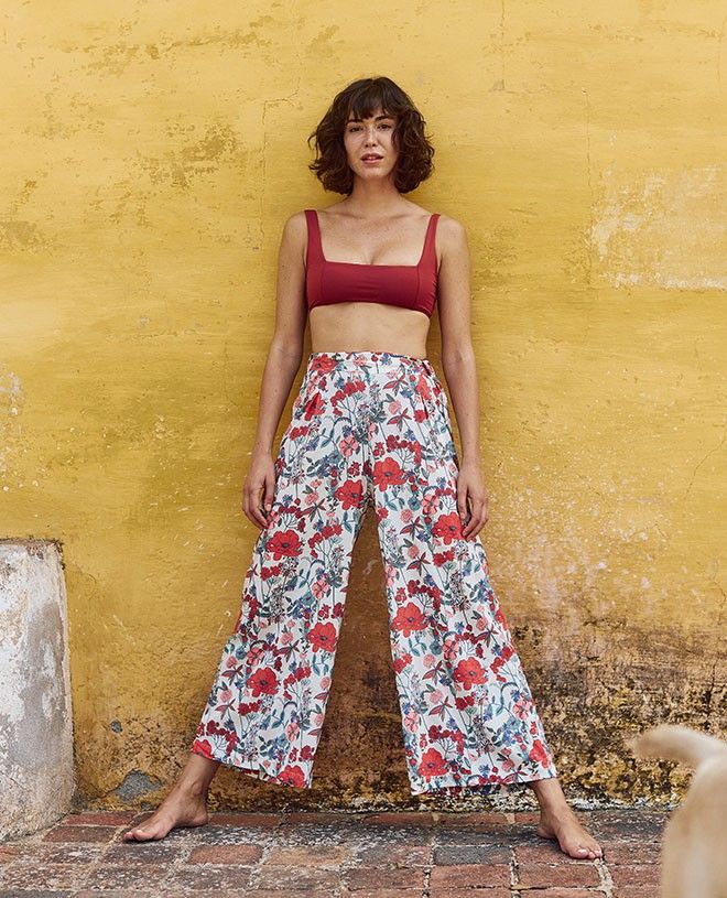 HILDA women's trousers in Varadero print from CANOPEA