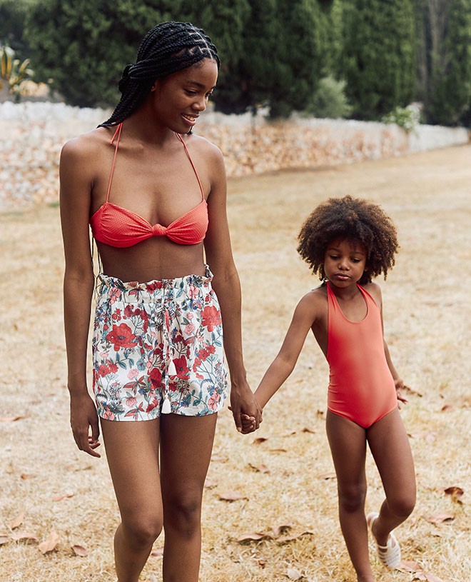Maillot de bain une-pièce anti-UV pour fille et bébé Zita en Clémentine de CANOPEA