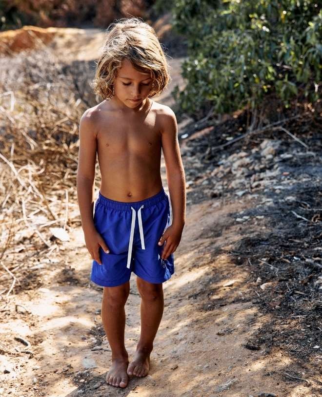 Boy swimming shorts by CANOPEA in Indigo blue