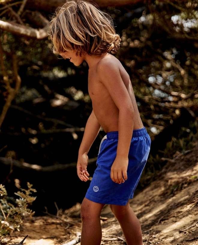 Boy swimming shorts by CANOPEA in Indigo blue