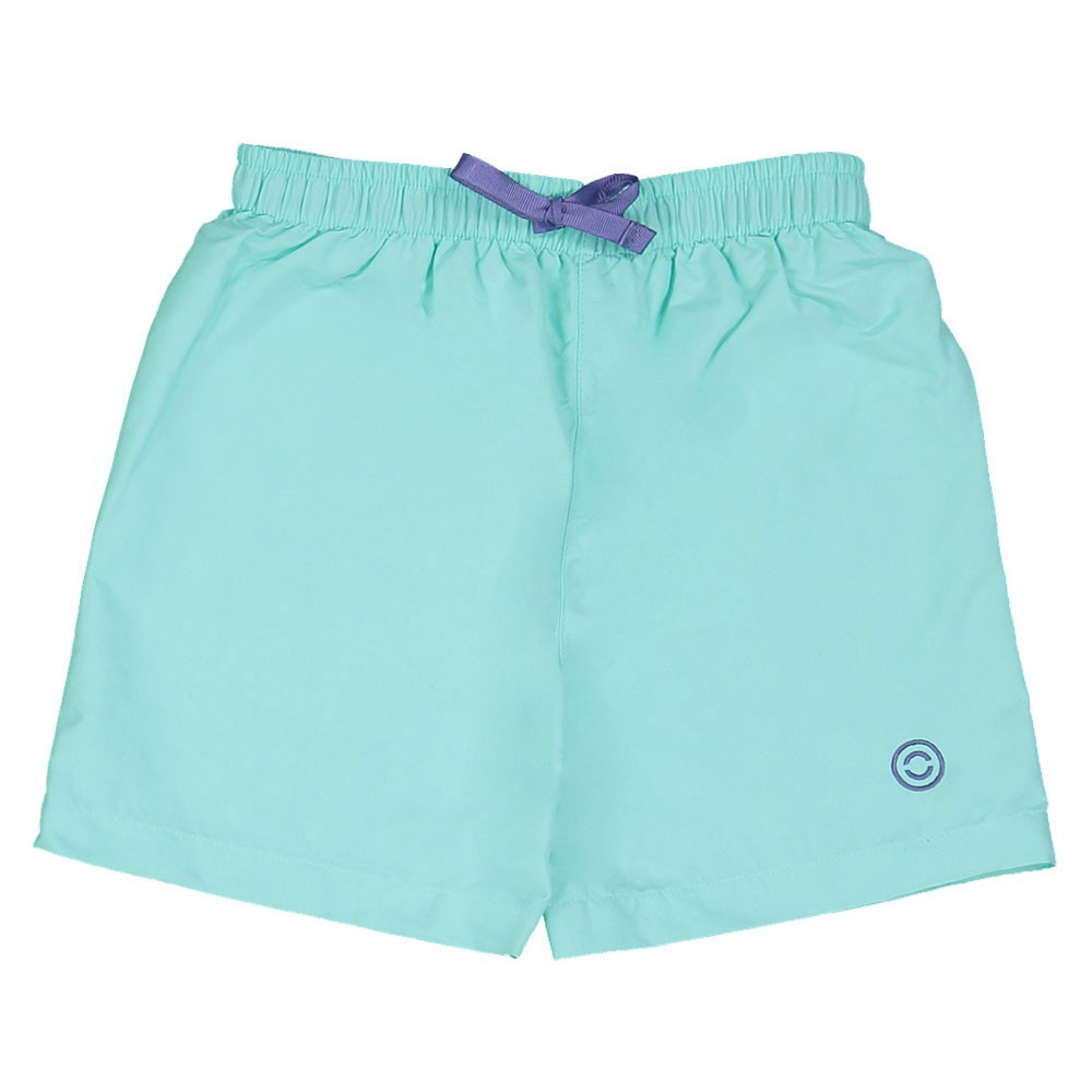 Aqua green swim shorts for boys by Canopea