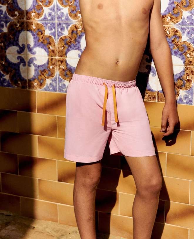 Dragee pink Diego swimshort for boys by canopea