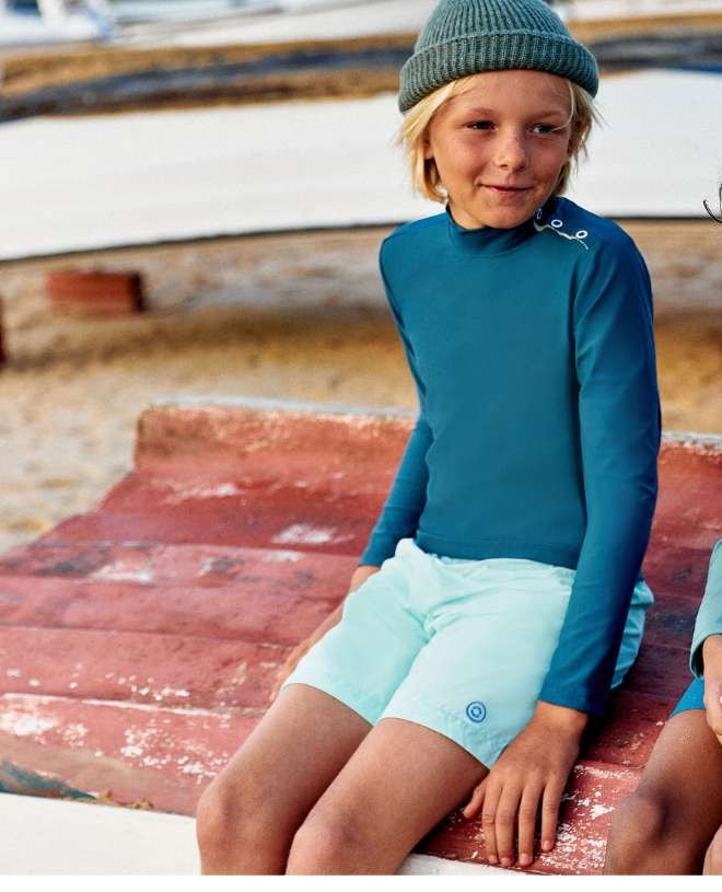 Peacock sun protective rashguard for boy, girl, baby and children
