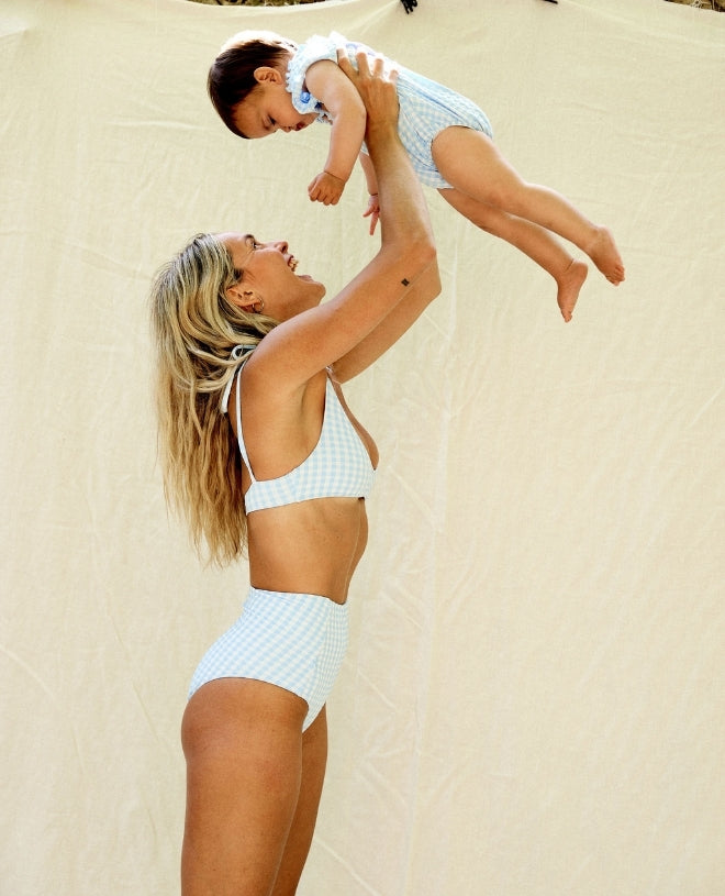 Maillot de bain anti-UV femmes et adolescentes Mara vichy sky de Canopea