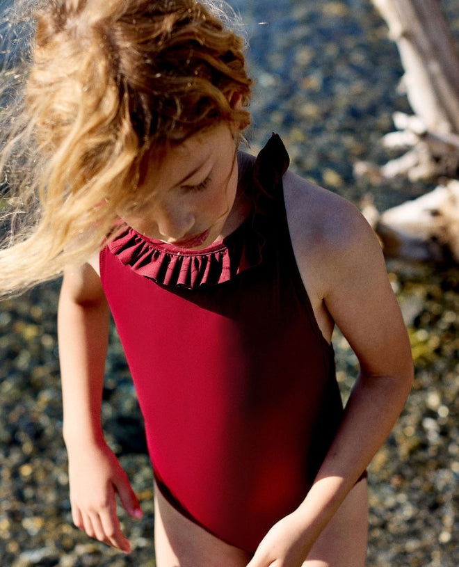 Maillot de bain une-pièce anti-UV pour fille et bébé Alba en cherry de CANOPEA