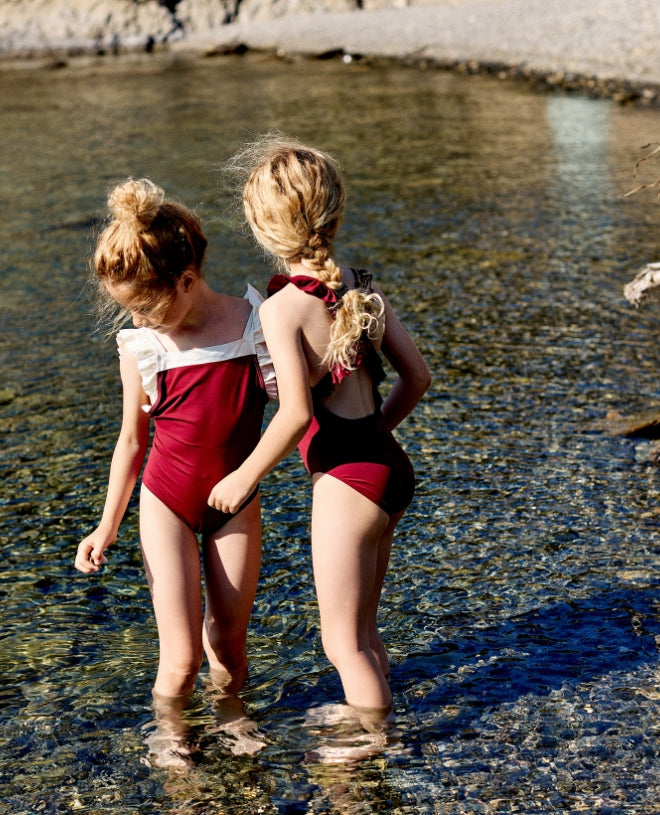 Maillot de bain une-pièce anti-UV pour fille et bébé Alba en cherry de CANOPEA