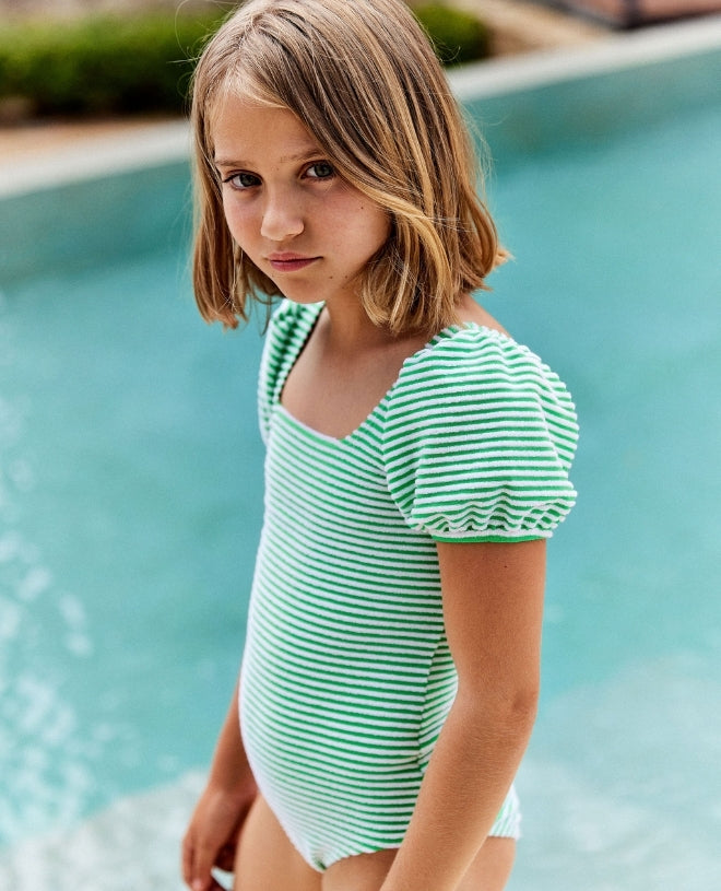 Maillot de bain une-pièce anti-UV pour fille Pia en sponge grass de CANOPEA 