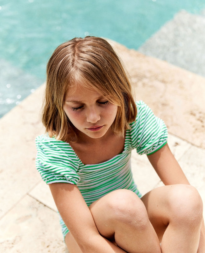 Maillot de bain une-pièce anti-UV pour fille Pia en sponge grass de CANOPEA 