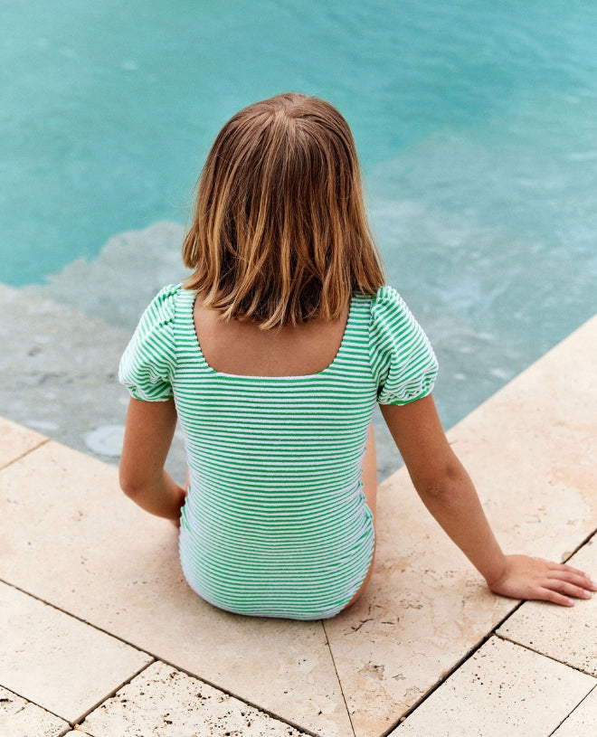 Maillot de bain une-pièce anti-UV pour fille Pia en sponge grass de CANOPEA 