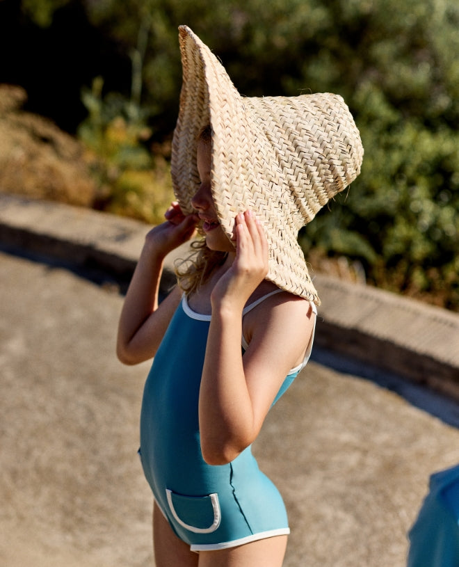 Maillot de bain une-pièce anti-UV pour fille et bébé Esmee en Teal de CANOPEA