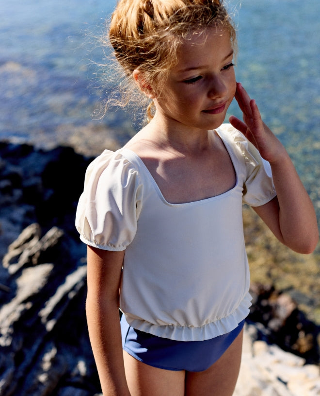 Maillot de bain une-pièce anti-UV pour fille et bébé Rosalia en storm de CANOPEA