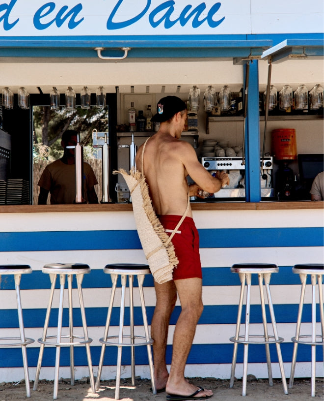 Tancredi swim shorts for men in cherry color by Canopea